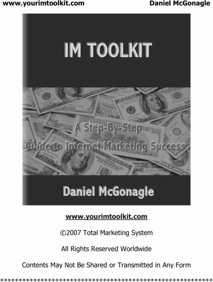 Product picture Internet Marketing ToolKit